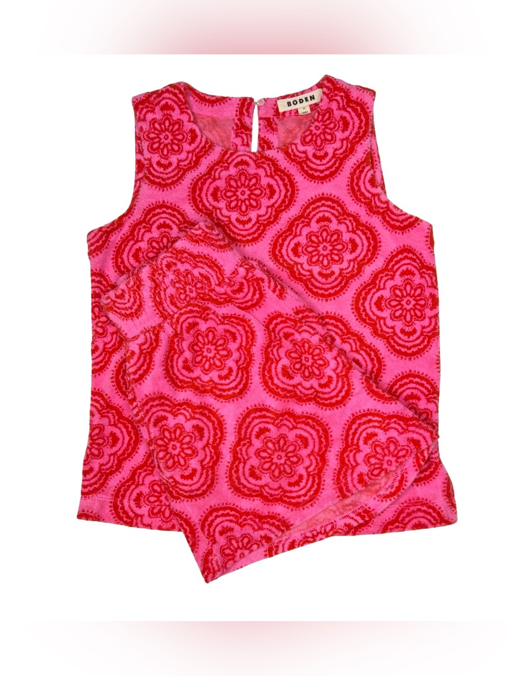 Boden Towelling Shorts‎ and Top Set Resort Wear Cover Up Casual Geometric Floral